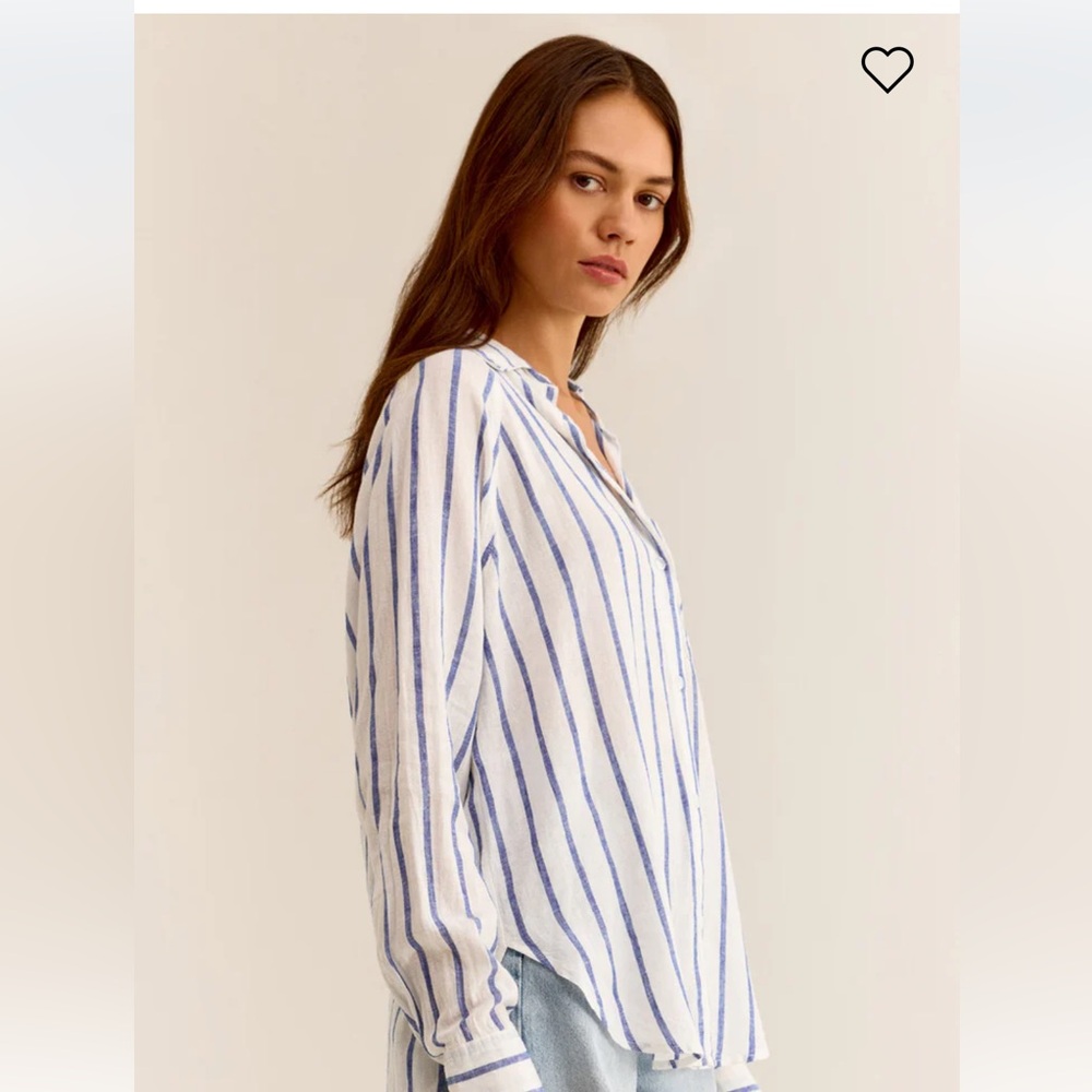 Zsupply PERFECT LINEN STRIPED TOP - Picture 3 of 9